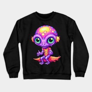 Good Job Purple Alien Crewneck Sweatshirt